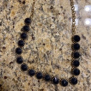 EUC J.Crew navy bauble necklace